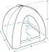 Best Pet Supplies Modern Triangular Suede Tent Bed - Dark Brown - Large