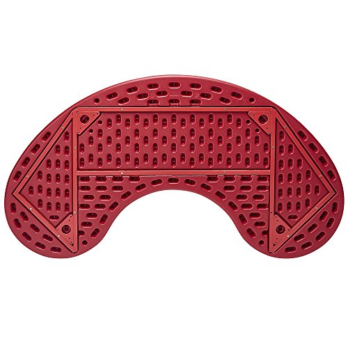 ECR4Kids 65" Kidney Resin Activity Table with Six 12" Resin Chairs - Indoor/Outdoor Kids Seating Set for Classrooms, Daycares, Playgrounds, Red (Pack of 7)