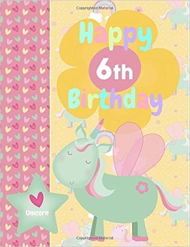 Unicorn Happy 6th Birthday Notebook Composition Book Journal