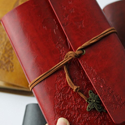 image for Smallrabbit Vintage Notebook Leather Retro Journal Writing Notebook Em