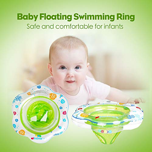 TSYAN Inflatable Baby Swimming Pool Float Ring with Safely Seat Double Airbag Swim Bath Water Toys Beach for Swim Training Kids Toddler Boys Girls Baby (Blue) - Thumbnail 3