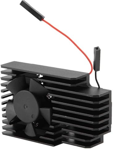 Dpofirs Kit de Ventilador de refrigeración para Raspberry Pi 3B +, Sistema de refrigeración para Raspberry PI 3B +, disipador térmico Carcasa de Armadura Trasera