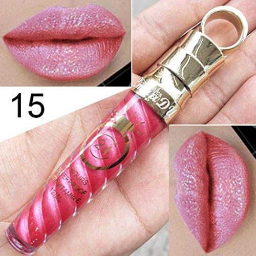 Poluck Matte+ Metallic Liquid Lipstick Waterproof Smooth Long Lasting 24 Hours Beauty Lip Gloss (O)