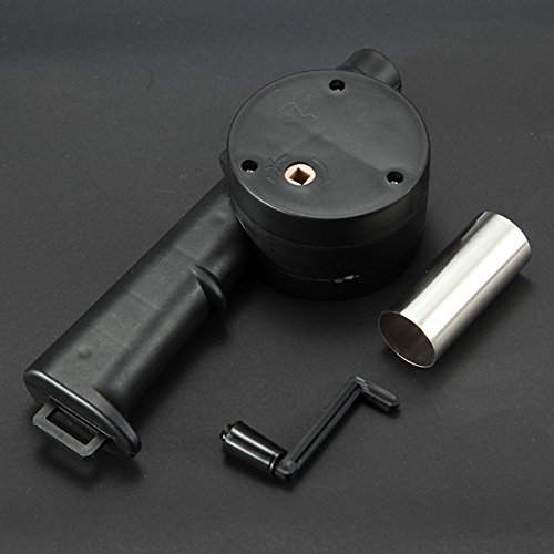 Outdoor Cooking Fan Air Blower for BBQ Fire Bellows Hand Crank Powered small fan air blower bbq fan fire bellows hand blower by Randall Elliott