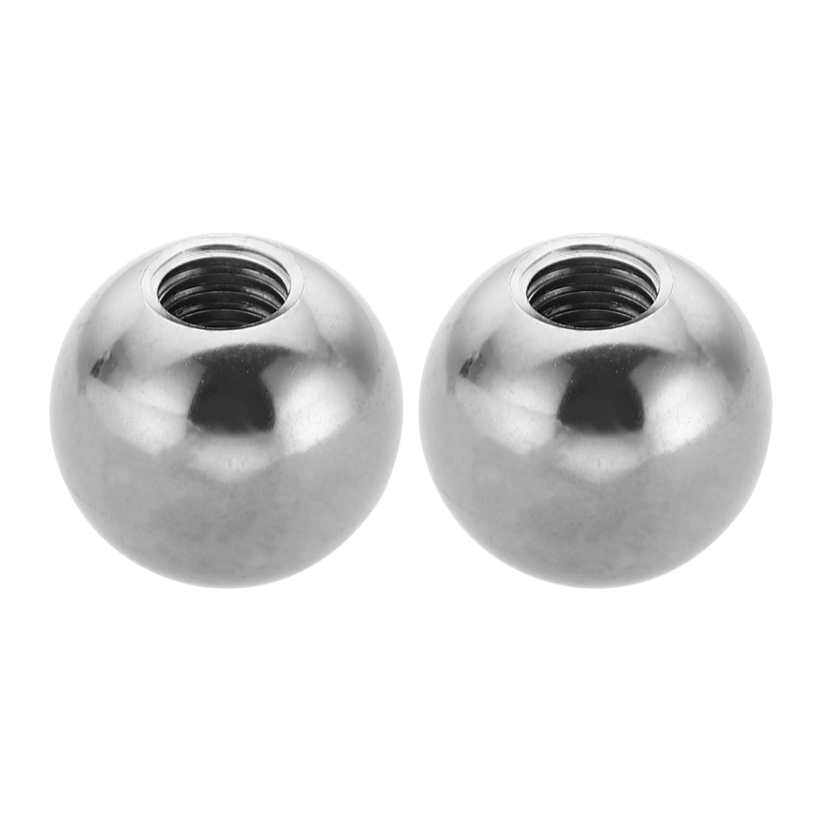 PATIKIL M8x20mm Ball Nuts Knob, 2 Pcs Female Thread 304 Stainless Steel Round Blind Hole Screw Cap Cover for Lighting Machinery DIY Decoration, Silver