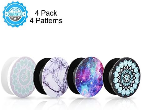 Goodsail 4 Pack Multi-Purpose Phone Holder, Expanding Stand and Grip + Pop Clip Mount for Smartphones and Tablets