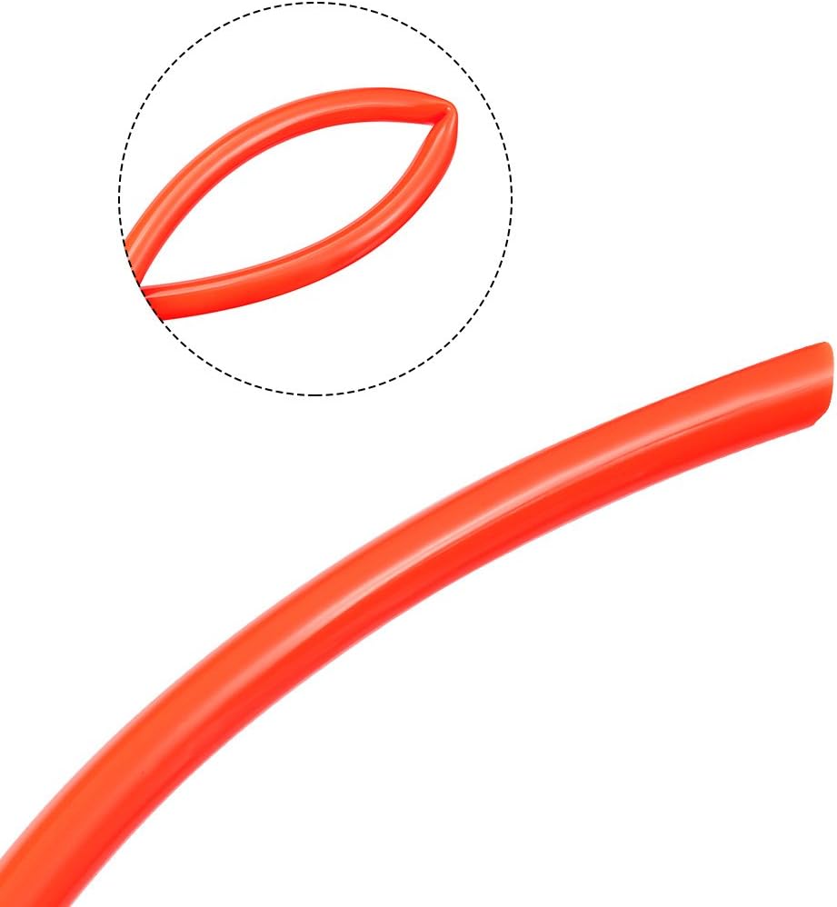 sourcing map Pneumatic Air Tubing, 10mm OD x 6.5mm ID 5 Meters 16ft PU Polyurethane Air Compressor Tube Hose Pipe Orange - Image 4