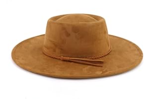LIDHAY Wide Brim Fedora Hat for Men Women Big Rancher Felt Hat Pork Pie Jazz Hat
