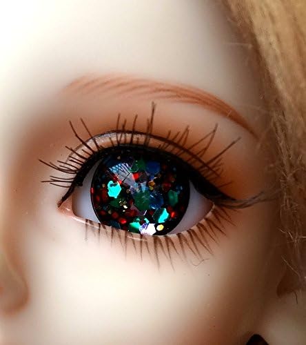 1 Pair Handmade Acrylic Green Red Blue Half Ball Eyes for BJD Dollfie SD Doll