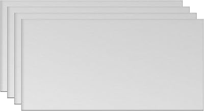 Sourcing Map Aluminum Sheet 4 Pcs 300x150x0.5mm 5052 Plate Silver