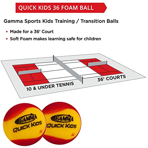 Gamma Sports Quick Kids 36 Foam Low Bounce Training and Practice Tennis