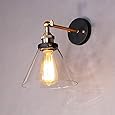 Applique Vintage, Lampada Da Parete Regolabile 180 ° Industriale Stile Applique Da Interni Con 22cm Paralume Edison Per Camera Da Letto Cucina Corridoio Caffe Bar Nero 43522247