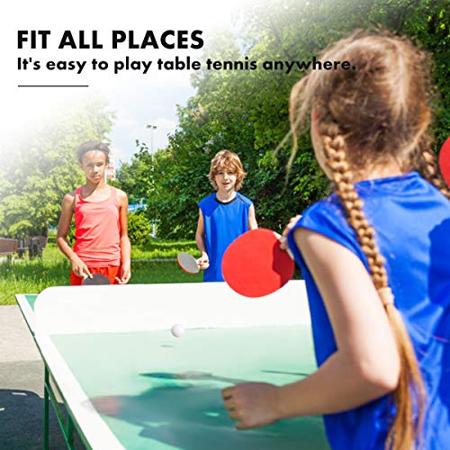 VOK Retractable Tabletop Tennis Game Set, Play Almost Anywhere with Expandable Net, 2 Paddles