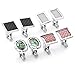 Zysta 4 Pairs Casual Elegant Cufflinks Textured Fashion Stainless Steel Men French Tuxedo Shirt Formal Dress Party Prom Luxury Classic Set Wedding Business Cuff Links