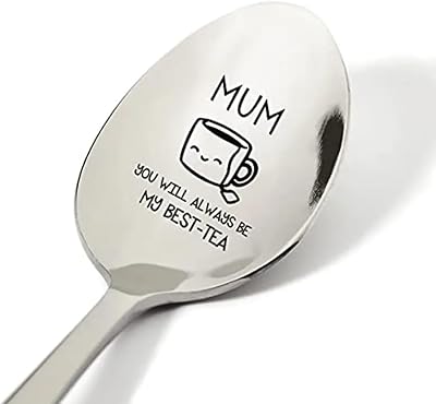 BestaFiesta Funny Mother's Day Tea Spoon Gift for Mum Best Tea Joke Birthday