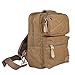 OXA Multi-pocket Fashion Vintage Cotton Canvas Sling Backpack Messenger Bag Ipad Bag Shoulder Backpack Crossbody Chest Satchel Travel Bag for Men and Women Brown