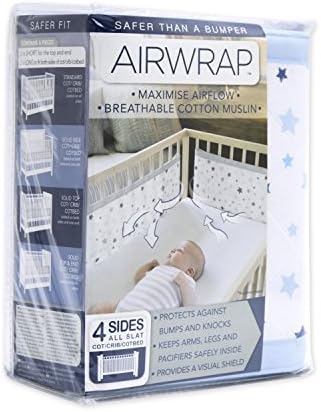 Airwrap 4-Sided Bed Bumpers (Blue Stars) by Airwrap