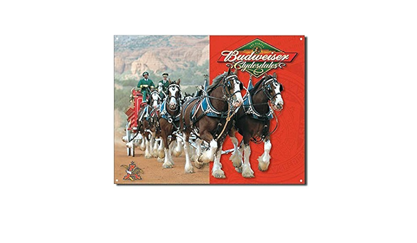 mdrqzdfh Metal Bar Sighns Budweiser Clydesdales Metal Bar ...