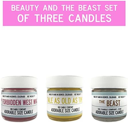 Beauty and the Beast Set of 3 Candles | Adorable Size Disney Candle