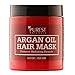 Purest Naturals Premium Hydrating Argan Oil Hair Mask - Best Deep Conditioner Repair Treatment for Damaged & Dry Hair After Shampoo - with Vitamin C, E, Keratin & Shea Butter - for All Hair Types