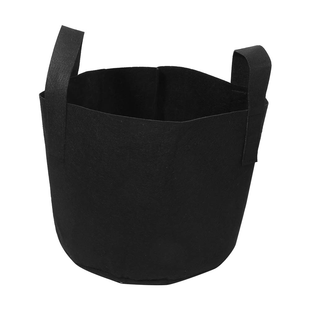 Plant Grow Bag, 1/2/3/5/7/10 Gallon Black Flower Plants Growing Bag, Vegetable Aeration Fabric Planting Pot Container with Handles for Indoor Outdoor Nursery Garden Planting (25 x 30 cm (5 Gallons))