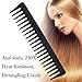 HOOMBOOM Black Carbon Wide Tooth Comb,100% Anti static 230℃ Heat Resistant, Detangler Hair Comb