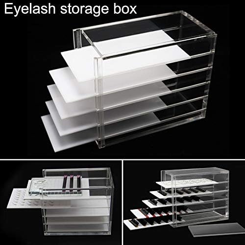 5 Layers Eyelash Storage Box Makeup Organizer Foviza False Eyelashes Glue Pallet Holders