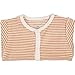 Niteo Baby Organic Cotton Velour Snap Front Coverall, Brown Pinstripes, 18-24M