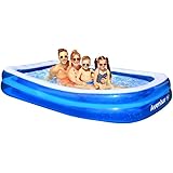 jilong family kiddie pool giant inflatable rectangular pool