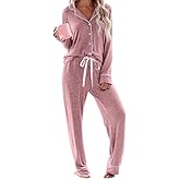Shamyoy Pajamas for Women Set 2 Piece, Super-Soft Long Sleeve Postpartum PJS