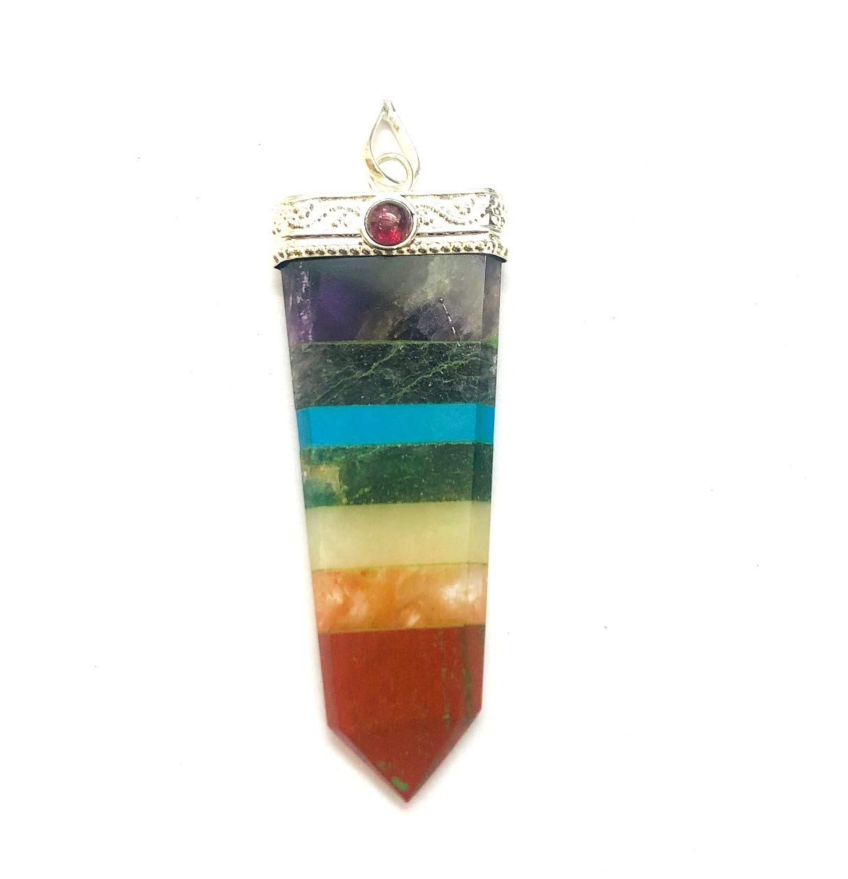 CRYSTALMIRACLE Multi Chakra Gemstone Pendant Fashion Gift Crystal Healing Positive Energy Wellness Handcrafted Accessory