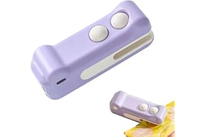 Mini Bag Sealer, 2026 Upgraded 2 in 1 Mini Bag Sealer with Cutter and Magnet, Rechargeable Bags Sealers Portable Resealer Mac