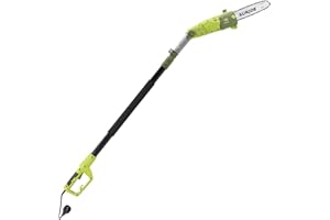 Sun Joe SWJ803E 10 inch 8.0 Amp Electric Multi-Angle Pole Chain Saw, Green