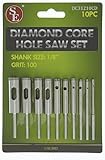 SE DC31210CD Diamond Core Hole Saw Set, Grit 100, 1/8-Inch, 10 Piece (Tools &amp; Home Improvement)
