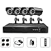 Home Security Camera System,Hi-Tech 4CH 960H DVR Recorder with 4PCS Built-in Waterproof LED High Resolution Indoor/Outdoor IR Night Vision CCTV Surveillance Cameras, No HDD