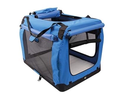 Goofy Tails Soft Foldable Indoor and Outdoor Dog Cage/Crate for Small & Medium Pets (Med- L28 X D20 X H20 inch)