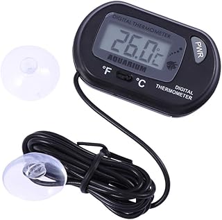 UEETEK 2 Stück Aquarium Thermometer, Digital LCD Thermometer mit Saugnapf Zum Messen Teich Aquarium/Reptil Schildkröten Lebensräume