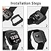 Landhoo Clear Case for Fitbit Versa 2 Screen Protector Covers Accessories,Hard Bling PC HD PMMA Tempered Glass Protective Bumper Frame for Women Watch.
