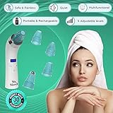 Blackhead Remover Vacuum, Electric Skin Pore Cleaner Blackhead Vacuum Suction Removal Rechargeable [BONUS FACE TOWEL]