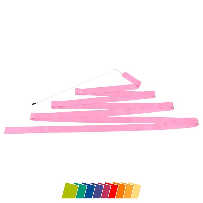 Sport-Tec Gymnastikband Tanzband Turnband Rhythmikband Wirbelband Schwungband mit Stab 6 m