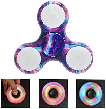 Fidget Spinner, 6 modes LED spinner fidget, Stress Reducer?High Speed Fidget Finger Toy - Perfect for ADD / ADHD / Anxiety / Autism And Stress Relief Adult Children,Office Desk Gadget-LED-night class