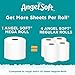 Angel Soft Toilet Paper, 6 Mega Rolls, 6 = 24 Regular Rolls, 484 sheets per roll - Packaging May Vary