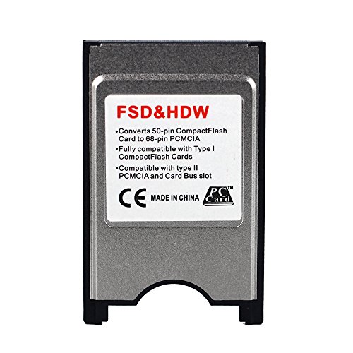 JUZHUO Pcmcia To Compact Flash Adapter, CF Flash Card Reader For Laptop, Converter As PC Card Flash Disk ATA Memory