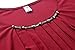 C2U Women Scoop Neck Pleated Front Long Sleeve Fitted Blouse Tops, Wine Red, Large