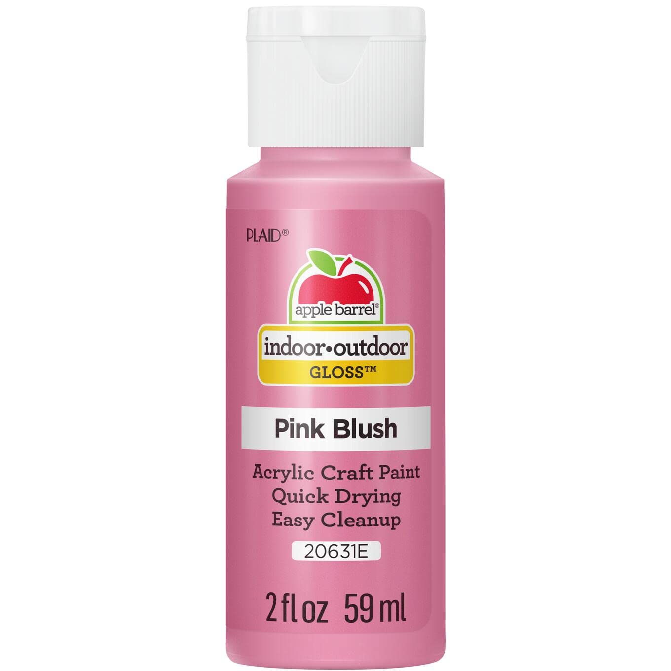 Photo 1 of Apple Barrel Gloss Acrylic Paint in Assorted Colors (2-Ounce), 20631 Pink Blush