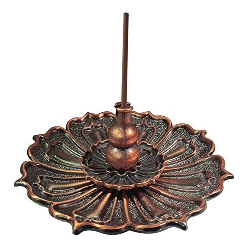 3-in-1 Brass Lotus Stick Incense Burner and Cone Incense Holder Ash Catcher