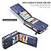 iPhone 6 PLUS / iPhone 6S PLUS Slim Wallet Case, FLOVEME Hybrid Dual Layer Removable Magnetic PU Leather Flip Folio Cover 18 ID Credit Card Slots Cash Compartment Protective Kickstand Holder, Blue
