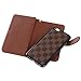 iPhone 6 Plus Case, iPhone 6 Plus Checkered Case, GX-LV iPhone 6 Plus Multi-functional Wallet Case, Luxury Deluxe Design Business style Classic Plaid Check Ultra-large Capacity Detachable Wristlet Wrist Strap Leather Flip Purse Wallet Case Cover with ID Holder / Credit Card Slot / Inner Pocket For Apple iPhone 6 Plus 5.5-inch With Free 1 GX-LV Screen Protector and 1 Stylus Pen - GX-LV® Retail Packaging (Brown-Check)