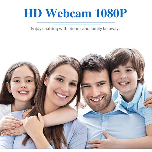 1080P Webcam with Microphone, Laptop Computer HD Video Conference Camera W2A Webcam for Streaming PC Gaming with Stand
