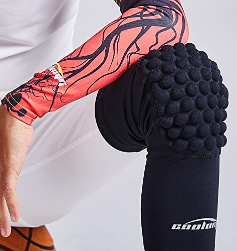 image for COOLOMG 2 Packs (1 Pair) Kids Adult EVA Pads Crashproof Basketball Leg